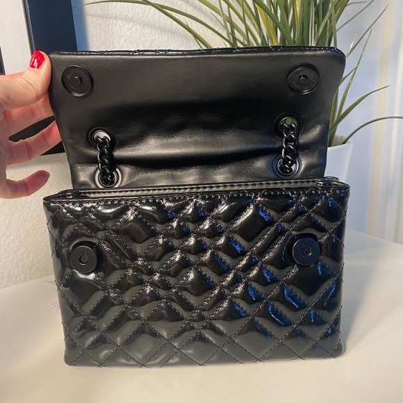 NWT Kurt Geiger Patent Leather Brixton Drench Bag - Picture 6 of 13